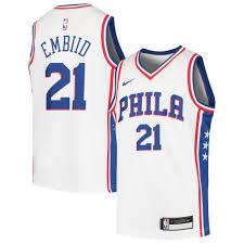 In addition to the city jerseys, teams such as the atlanta hawks, charlotte hornets and toronto raptors will wear completely new uniform sets to start the season, while others will show off new throwback edition uniforms on select days. Nike Joel Embiid Philadelphia 76ers Nike Youth Swingman Jersey White Walmart Com Walmart Com