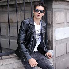 Casual Zipper Pu Leather Jacket Gagodeal In 2020 Casual Leather Jacket Leather Jacket Men Best Leather Jackets