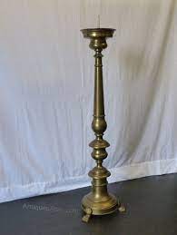 Excellent pair of antique brass candle sconce with a lovely art nouveau feel to them. Antiques Atlas Large Brass Victorian Candle Stand