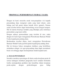 Cover dan halaman judul 2. Doc Proposal Permohonan Modal Usaha Rhozsief Aqlie Academia Edu