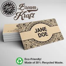 Light brown, dark brown, burgundy, burnt orange, navy, apple green and mountain green. Brown Kraft Business Cards Printed In Full Color On Light Brown Kraft Stock With An 18pt Thickness By Elite Flyers
