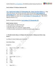Soal dan kunci jawaban matematika paket c 2019. 35 Contoh Soal Latihan Un Matematika Sd Kunci Jawaban Paket A