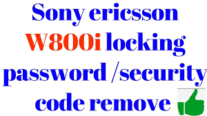 I purchased a unlock code on the internet and . Sony Ericsson W800i Locking Password Security Code Remove 100 Done Youtube