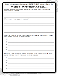 The Hunger Games Post Reading Free Worksheet Classroom Freebies Hunger Games Hunger Games Lesson Plans Hunger