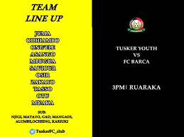 Tusker fc youth team have called for trials in a bid to beef up the squad for 2017 duties. Tusker Fc On Twitter How The Youth Team Line Up This Afternoon Against Fc Barca Lets Do This Lads Tyfc Tfc Oneteamonedream