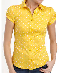 Black And White Polka Dot Shirt Womens Yellow With White Polka Dots Shirt Womens Shirts Shirts Clothes