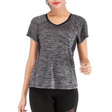 Outdoor Quick Dry T Shirt Womens Athletic Tops Gym Workout Exercise Fitness Moisture Wicking Running Yoga Shirt