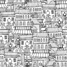 Discover our 1,500+ free adult coloring pages to download in pdf or to print : Town Houses Coloring Page Kidspressmagazine Com House Colouring Pages Coloring Pages Doodle Coloring