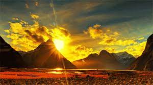 Sunset Animation Gif 673 378 Video Sunset Gif Sunset Scenery Pictures