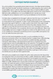 Feb 17, 2019 · example of critique paper introduction. Qualitative Research Paper Critique Example