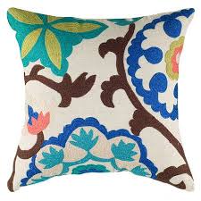 Add A Plush Touch To Your Sofa Or Favorite Arm Chair With This Beautifully Crafted Pillow P Decorative Pillow Sets Embroidered Throw Pillows Pillows Floral