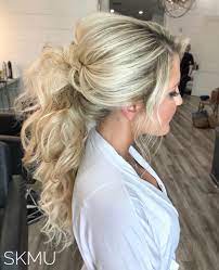 Bridal Pony Bridemaids Hairstyles Bridal Ponytail Ponytail Updo Wedding