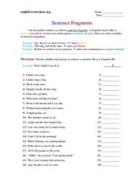 Fragments vs full sentences worksheets. 35 Sentences And Fragments Worksheet Worksheet Project List