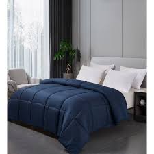 To see what these two types of comforters look like in action, make sure to check out our while down and down alternative comforters can look quite similar on the outside, they are different in a number of ways. Microfiber Down Alternative Comforter Twin Navy Target