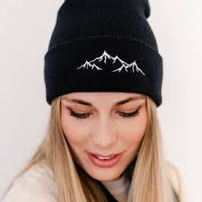 Winter Blues Beanie Men Women Unisex Christmas Gift Baby Beanie Kids Skull  Cap Beanie Bamboo Lining Warm Winter Hat Snow Falling Hygge Cozy