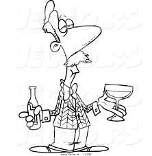 Print online or download for free! Vector Of A Cartoon Male Wine Taster Coloring Page Outline By Toonaday 14155