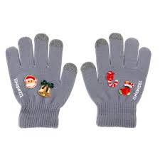 Custom touch screen gloves for a cold weather promotion featuring your company logo. Sunsky Haweel 16cm Three Fingers Touch Screen Gloves Diy Christmas Decoration For Kids Christmas Decoration Random Delivery 4 Pcs Grey