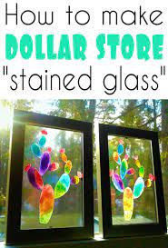 Turn Dollar Store Items Into Beautiful Faux Stained Glass Windows Window Crafts Painting On Glass Windows Diy Stained Glass Window