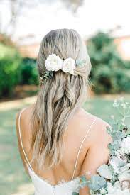 Shelby Tj S Rustic Spring Wedding Chicago Style Weddings Bridesmaid Hair Flowers Bridal Hair Roses Wedding Hair Flowers