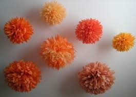 Orange Mix Tissue Paper Pompoms 10 Halloween Day Of The Dead Etsy Halloween Baby Shower Halloween Themed Wedding Tissue Paper Pom Poms