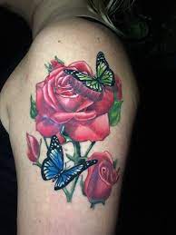 Rose 3d Butterflies Tattoos Celebrity Tattoos Rose Tattoos