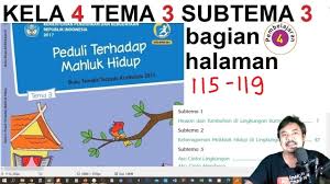 Kunci jawaban tema 7 kelas 4 halaman 115. Tema 3 Kelas 4 Subtema 3 Hal 115 119 Peduli Terhadap Mahluk Hidup Bagian 4 Rev20 Youtube