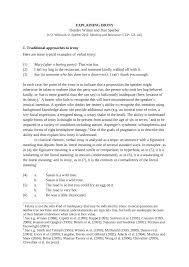 Pdf Explaining Irony