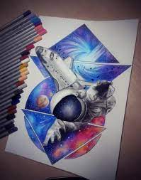 Рисунки про космос карандашом лёгкие. Kosmos Pikabu