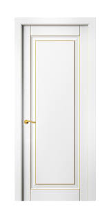 Solid Wooden Door With A Single Panel Is Sound And Promises A Personalized Style The Snow White Paint W With Images Wood Doors Interior Doors Interior Blue Interior Doors