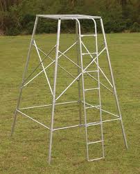 Advantage Hunting 503250 Scentite Stand 2 Man 10 Galvanized Steel Quadpod Hunting Blinds Deer Blind Hunting