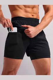 Buy Pudolla Mens 2 in 1 Running Shorts 5 Quick Dry Gym Athletic Workout  Shorts for Men with Phone Pockets(Black XXX-Large) at Amazon.in