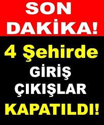 Yasak haberleri ve en son güncel yasak gelişmeleri cnnturk.com'da. 4 Ilimize Son Dakika Yasak Geldi