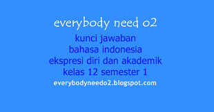 Kunci Jawaban Bahasa Indonesia Ekspresi Diri Dan Akademik Kelas 12 Semester 1