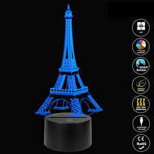 Brighten up nightstands, desks or dressers. Romantic Eiffel Tower In Paris France 3d Optical Illusion Night Light 7 Colors Changing Usb Powered Desk Lamp For Home Decor Buy Romantic Night Lights Led Eiffel Tower Lamp Eiffel Tower Decor Product On