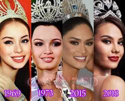 Our first miss universe! Miss gloria diaz 1969 and miss margie moran 1973  👑👑😘😘