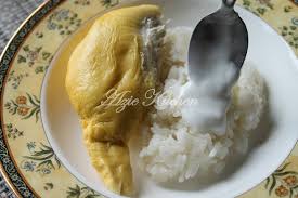 200g pulut 200ml air 100ml santan 1 sudu kecil garam 1 helai daun pandan cara penyediaan: Pulut Durian Pulut