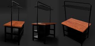 There is definitely room for 2 chairs, however it's a bit tight if you plan on getting up and down a lot, so i'd recommend small counter height stools if this table will be shared. Vadholma Kitchen Island Furniture Ikea 3d Cgtrader