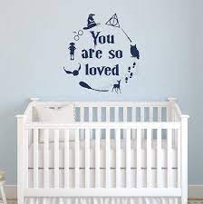 Rowling, harry potter and the deathly hallows Harry Potter Nursery Decal You Are So Loved Harry Potter Harry Potter Nursery Harry Potter Baby Baby Nursery Diy