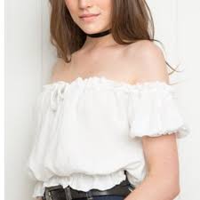 Nwt Brandy Melville Off The Shoulder White Top Fancy Tops Top Outfits Tops