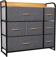 What to do with a 7 drawer dresser? Amazon Com Yitahome Dresser With 7 Drawers Storage Tower Organizer Unit For Bedroom Living Room Hallway Closets Nursery Sturdy Steel Frame Wooden Top Easy Pull Fabric Bins Grey Furniture Decor
