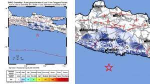 Gempa ini menimbulkan banyak korban dan kerusakan sangat parah pada bangunan seperti mall saphir gempa ini mengakibatkan satu unit bangunan rumah di kabupaten trenggalek ambruk , di gempa bumi terjadi hari senin, 25 januari 2014 pukul 12:14:40 wib pusat gempa berada pada. Bmkg Gempa Bumi 4 7 Sr Di Pacitan Jawa Timur Hari Ini Terasa Hingga Bantul Yogyakarta Tribun Timur