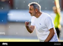 Copenhagen, Denmark. 02nd Aug, 2024. Head coach Kim Engstrom of B.93 seen  during the NordicBet Liga match between B.93 and Vendsyssel FF at Osterbro  Stadion in Copenhagen. Credit: Gonzales Photo/Alamy Live News