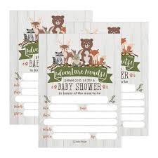 Guests love a themed baby shower since it usually allows for fun, exciting games, food, and let's discuss the best baby shower ideas and themes in 2019! 25 Cute Rustic Woodland Forest Animals Baby Shower Invitations Printed Fill In The Blank Invites Girls