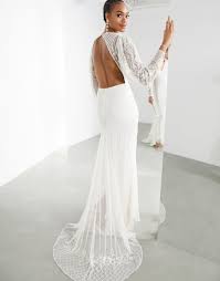 Free shipping every day at jcpenney®. Asos Lucy Hochzeitskleid Mit Perlenverzierung In Weiss Lyst