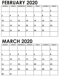 5x7 Printable Black And White Calendar 2020 2020 Printable Calendar 5x7 Monday Sunday Printable Monthly Calendar 2020 Diy Calendar Office Decor Blank Calendar Blank Calendar Diy Calendar Print Calendar