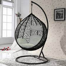 Das luftige, nur 1,8 kg schwere möbelstück mit einem spreizstab von nur 85 cm ist in null. Indoor Outdoor Rattan Weave Garden Swing Chair Hanging Egg Chair Patio Furniture Black Buy Online In Panama At Desertcart Com Pa Productid 50167195