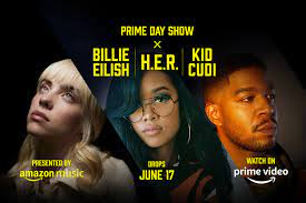 Buy tickets for billie eilish at climate pledge arena. Amazon Announces The Prime Day Show Featuring Groundbreaking Artists Billie Eilish H E R And Kid Cudi In A Three Part Musical Event For Fans Around The World Business Wire