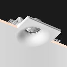 Porta Faretto Da Incasso In Gesso A Scomparsa Quadrato Con Interno Stondato Gu10 Art 46 Illuminazione A Incasso Nel Soffitto Faretti Lampade