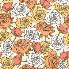 You can do the same flower pattern with flat. White Orange And Peach Roses Seamless Pattern Wallpaper Floral Royalty Free Cliparts Vectors And Stock Illustration Image 56382932