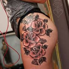 Flower Tattoos Down Leg Tattoos Gallery